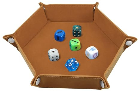 Würfelrolltablett - Sechseckiges Würfeltablett | Faltbar Würfeltablett, Hexagon Würfelteller, Aufbewahrungsbox für Brettspiel-Aufbewahrungsschale, Würfelhalter für Freunde Geburtstag Weihnachten