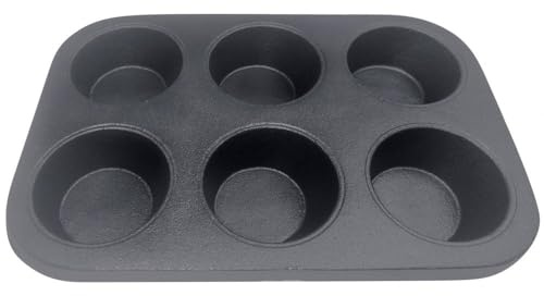 KING HOFF Muffinform Gusseisenform Gusseisen-Backform für 6 Muffins KH-1199