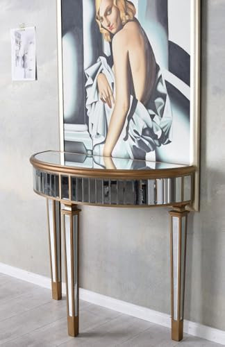 Bordskonsol Hollywood Glamour - lyxigt väggbord med spegelglas för en elegant interiör - VIC567 Palazzo Exclusive