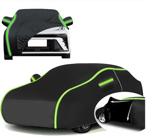 Waterproof Car Cover Outdoor for 𝖵olks𝗐agen 𝖦olf 8 GTI TCR GTD GTE R,All Weather Snowproof,Windproof,UV Resistant,Durable Full Covers for Car with Side Door Zipper,Customizable