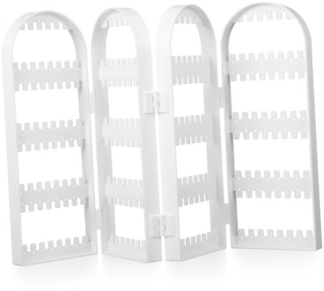 WOFASHPURET Earring Holder Mit Türen Praktischer Schmuck Organizer Für Ohrringe Faltbarer Earring Display Stand Und Schmuckaufbewahrung Für Damen