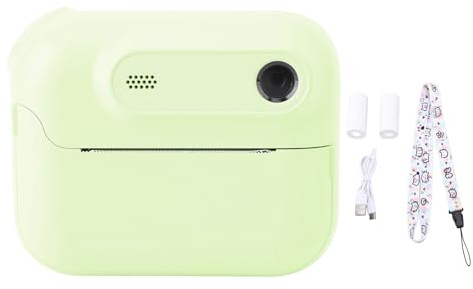 Instant Print Camera, 1080p HD Instant Cameras, 2,4 Tums Portable Travel Print Digital Camera med MP3 & Game Functions for Teens Toddlers (GREEN)