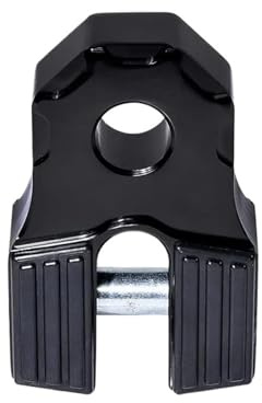 IBNA Gancho Recuperación Grillete Cabrestante Plano Ensamblaje Montaje Montaje De 30,000 LB ATV UTV con Protector Goma Pasador Hierro(Negro)