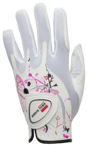 BIRDIE TOWN JUPITER Golf Glove - Breathable Synthetic Leather, Premium Golf Accessories, One Size Fits Most. Pink Left Hand