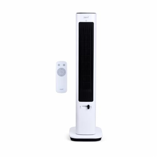 Zeni 2-In-1 Digital Tower Fan & Ceramic Heater | Remote & Manual Control | 228 × 270 × 952mm | 12-Hr Timer | Tip-Over & Overheat Protection for Safety | Built-In Carry Handle | Summer & Winter Use