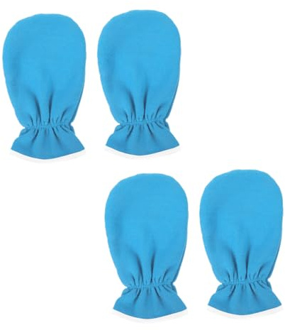 Polyester Flanell Spa Paraffinwachshandschuhe Blau 2 Paar für Handpflege | Wärmend, Waschbar, Unterstützt Paraffinbehandlung Zuhause, Salon, Verbessert Pflegewirkung und Durchblutung