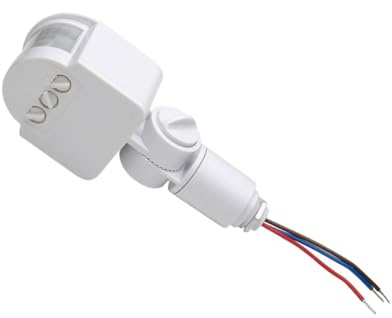 Alipis Détecteur de Mouvement Infrarouge Pir Blanc pour Éclairage LED 30w DC 12v Détection 180 Degrés et Fonction Étanche Ip54 pour Éclairage Domestique