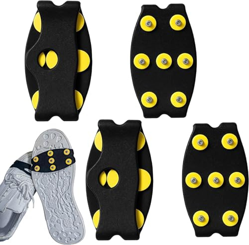 2 pares de clavos para zapatos de invierno, con 7 picos, para zapatos de invierno, ideales para hielo y nieve, para zapatos de senderismo, para caminar