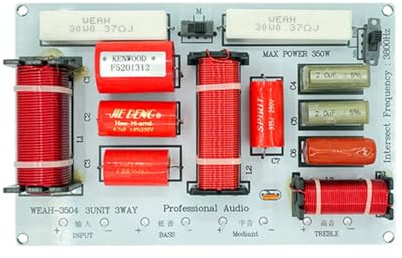 YROHGKPN Divisor de frecuencia de altavoces altos de 3 vías, divisor de sonido, placa de circuito para altavoces de cine en casa, divisor de frecuencia de sonido