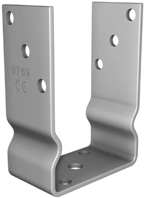 Pollmann Baubeschläge 4931006 Pfostenträger 91 mm mit Balkenauflage, Edelstahl
