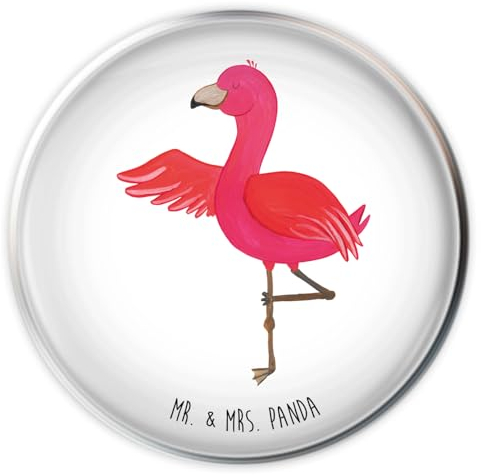 Mr. & Mrs. Panda Waschbecken Stöpsel Flamingo Yoga - Geschenk, Yoga Urlaub, Rosa, Yoga-Übung, Waschbecken Stopfen, Namaste, Ablaufgarnitur,