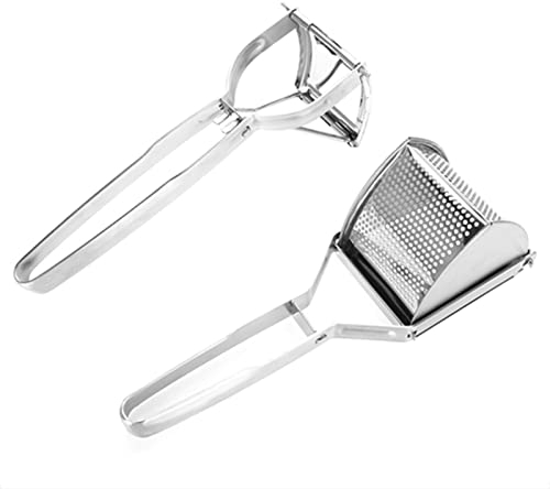 Kartoffelstampfer aus Edelstahl, Kartoffelstampfer Stampfer, für cremigen Kartoffelbrei und Lebensmittel Rezepte Püree Obst Maker, 28 x 8 x 10,5 cm
