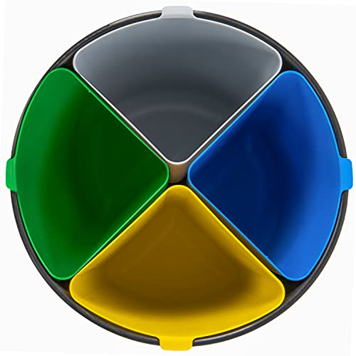 Everest Adv - COMPATTO - Cestino Spazzatura Differenziata 17 Litri | Con 4 Scomparti per la Piccola Raccolta Separata di 4 tipi di Rifiuti in un Unico Contenitore