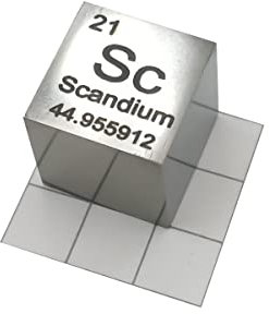 嘉信誉 Scandium (SC) Dichtewürfel, Laborqualität, präzise über 99,9 % hochrein, verwendet für Laborexperimentsmaterialien, persönliche Hobbys und Sammlungen (Größe: 10 mm, Farbe: poliert)