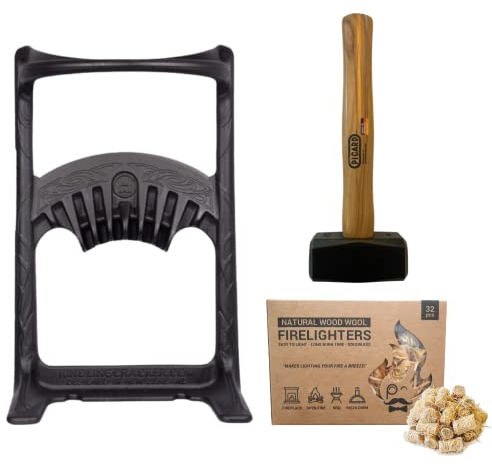 Kindling Cracker™ King - Set spaccalegna da ardere con martello e accendifuoco naturali