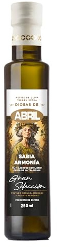 ABRIL - Aceite de Oliva Virgen Extra, Gran Selección, Variedad Hojiblanca, Arbequina y Picual, Aromático y con gran frescura (250 ml - Caja de 15 botellas)