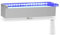 Uniprodo UNI_WATER_22 Schwalldusche 30 cm LED-Beleuchtung Blau/Weiß 30 mm Wasserauslauf Wasserspiel Garten Gartenbrunnen Wasserfall Edelstahl-Wasserfall