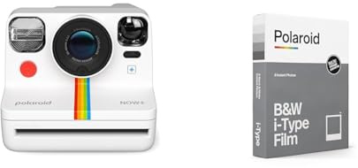 Polaroid Now+ Gen 2 Appareil Photo Instantané - Blanc & Film N&B pour I-Type