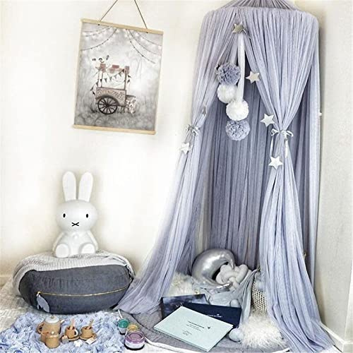 Surwin Onirica Baldacchino per Letto Bambina Bambini, Principessa Zanzariera Cupola Baldacchino per Lettino Culla Neonato Letto Matrimoniale, per Gioco Lettura Camera da Letto (Azzurro)