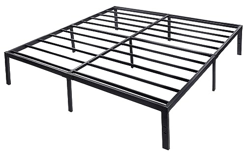 Montafox Metallbett Bett Bettgestell Bettrahmen 90x200x41 cm | 140x200x41 cm | 200x200x41 cm mit Lattenrost Metall 41cm H schwarz, Größe:200 x 200 x 41 cm