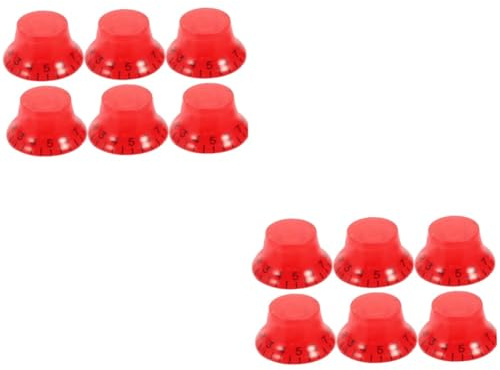 SAFIGLE 12stücke Teiliges Lautstärkeregler Knöpfe Gitarre Top Hat Potiknöpfe Für Bass Und Verstärker Installieren Rutschfeste Oberfläche Für Live-performances Geeignet