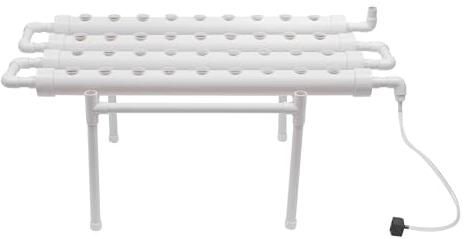 TAPMING Kit de culture hydroponique - 36 sites - 4 tubes - Système de culture de plantes sans terre - En PVC - Système de culture de plantes sans terre - Kit de culture hydroponique avec pompe à eau