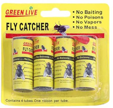 LYEAA Bandes Attrape-Mouches adhésives Fortes, piège à Mouches à Fruits, Bande de Papier Double Face pour piège à Mouches, drosophiles, Insectes nuisibles, Bandes Attrape-Mouches pour Maison