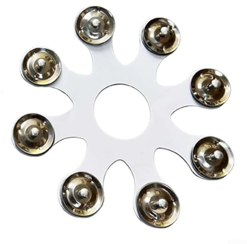 Percussion Accessories Drum Bells for Cymbal, Hi Hat Tamburin Enhances Music with Rhythmic Effects (White)