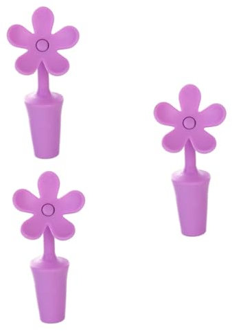TOPBATHY 6 Stk Weinstopper Weinflaschenverschluss Spülmaschinenfester Weinverschluss Personalisierte Weinverschlüsse Weinstopfen Zur Oxidationsverhinderung Wein Stecker Violet