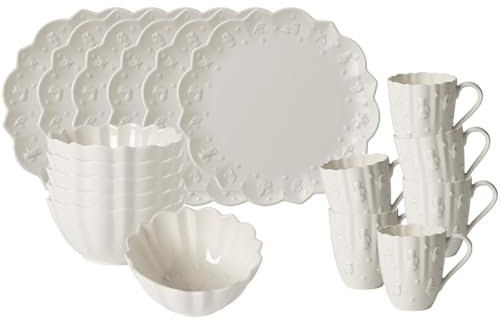 Villeroy & Boch Toy's Delight Royal Classic Frühstücks-Set 18-teilig | Henkelbecher (250 ml), Müslischale (330 ml) und Frühstücksteller (23 cm) für 6 Personen | Weihnachtsgeschirr | Porzellan | Weiß