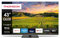 THOMSON 43 Pulgadas (109cm) QLED Base Central Google Smart TV, Wi-Fi,Dolby Audio, HDR10, Bluetooth 5.1, Triple-Tuner (Cable/Satélite/Antena), HDMI, Ci+, A+ Panel - 43QG5C14