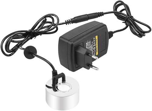 Outbit Nebelmaschine aus Metall, 24V-Zerstäuber, Ultraschall-Mini-Nebelgerät mit Adapter für Springbrunnen, Teiche, Topfpflanzen, Steingärten, Tanks