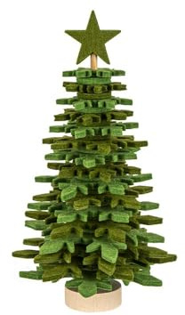 Ideen mit Herz | Filz-Tannenbaum zum Zusammenbauen | DIY Bastelset | Weihnachtsdeko (Grün 21,5 cm)