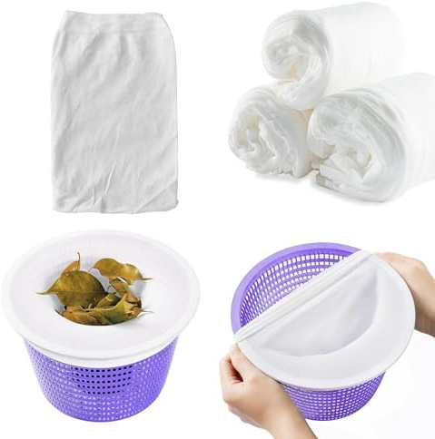 30 Stück Pool Skimmer Socken – Feine Netzfilter für Skimmerkorb – Einweg & Wiederverwendbar Pool Filter Socks für Blätter, Haare, Insekten & Schmutz – Passend für die meisten Pools & Whirlpools