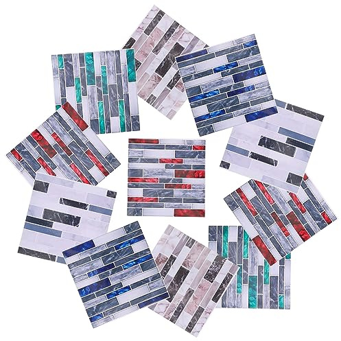 Alipis Pegatinas Autoadhesivas Para Azulejos Diseño De Mármol, 50 Unidades, Material Seguro, Para Cocina y Baño, Decoración Fácil y Versátil, Adhesivo Resistente y Reutilizable
