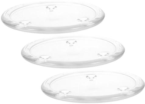 ULTECHNOVO 3pezzi Vassoio Portacandele in Vetro Trasparente Da Piatto Portacandele Rotondo Per Candele Per Matrimonio Compleanno Candela