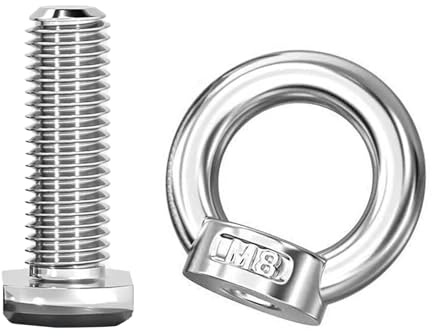 T Track Mount Tie Down Anchor Roof Rack Accessories, M8 Heavy Duty Ring Shaped Eye Nut, Stainless Steel T Bolt Eye Nut Tie Down Rings for Holding Bungee Cord, Ropes, Hooks 8 Pack
