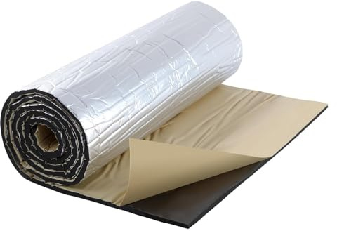 Panneaux réflecteurs pour radiateurs, Feuille d'aluminium autocollante isolante thermique et phonique de 5 à 20 mm, 1 m x 10(15mm,1x6m)