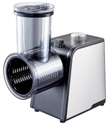 Cortadora de Verduras Eléctrica 5 en 1 con Control de Un Toque, Rallador Eléctrico for Verduras, Queso y Frutos Secos