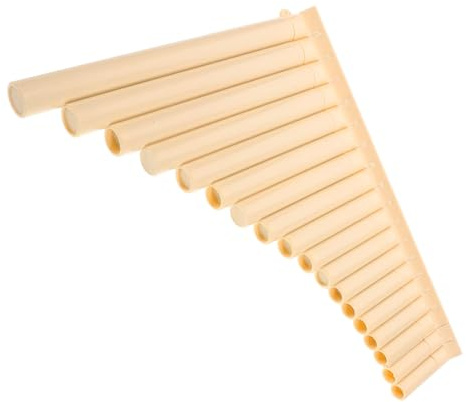 Panflöte mit 18 Pfeifen aus Abs Kunststoff, Lerninstrument für Anfänger | Leicht, Angenehmer Griff, Flüssiges Spielgefühl, Geeignet für Einsteiger und Erfahrene Spieler