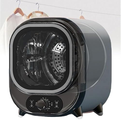 Xjymposium Compact Portable Spin Dryer, 5kg Capacity Compact Portable Tumble Dryer, Small Condenser Dryer, Spin Dryer with 0.8kg Load Capacity, for Home, Apartments and Rvs Electroplatedbrown