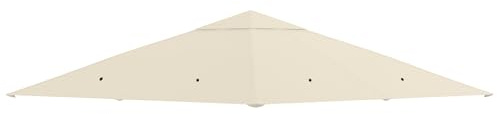 Outsunny Ersatzdach für Pavillon 3x3m Wasserabweisend Cremeweiß | Belüftetes Top-Design, 8 Wasserabflusslöcher, Ersatzbezug für Gartenpavillon, Ersatzteile aus Polyester-Stoff