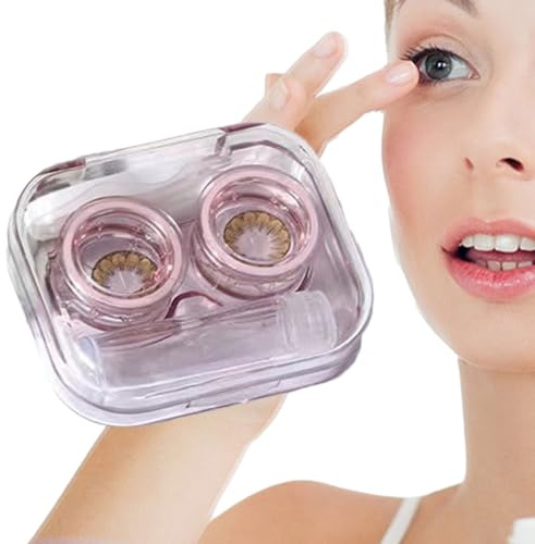Custodia da contatto da viaggio, custodia per a contatto, kit di custodia | per mini, scatola rigida per dormitorio, viaggi, affari, casa