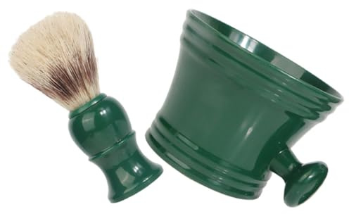 ERINGOGO Kit de Soins pour Hommes et Blaireau à Barbe en Poils de Sanglier Bol à Raser en Polystyrène Portable Maison Voyages
