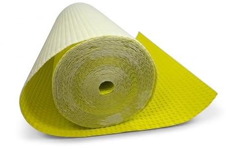 3MM Decoupling Membrane for Tile Floors, Waterproof Anti-Crack Uncoupling Mat Roll, Sound & Heat Insulation Underlay, Vapour Barrier for Bathrooms, Kitchens & Underfloor Heating