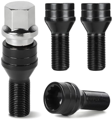 ZAMDOE 36136786191 M14 X 1,25 Roue Boulons De Blocage Écrou + Clé pour BMW Mini I3 I8 M2 M4 F80 X2 X4 X6 E70 E71 F10 F30 F22 F32 G11 F01 F25 F26 F12 M écrous de roue