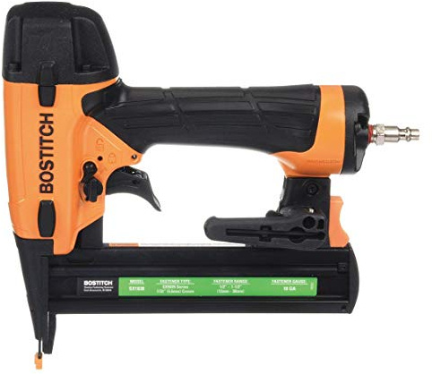 Bostitch Air Finishing Stapler with Rear Exhaust, Pressure Range: 70 to 120 psi, Yellow SX1838K - 1 Each