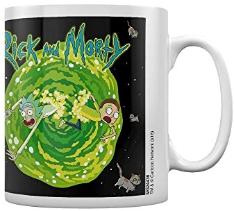 Rick and Morty Kaffeebecher Floating Cat Dimension weiß