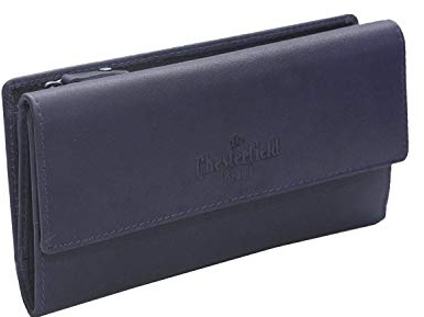 The Chesterfield Brand Porte-Feuille en Cuire Bleu Dahlia