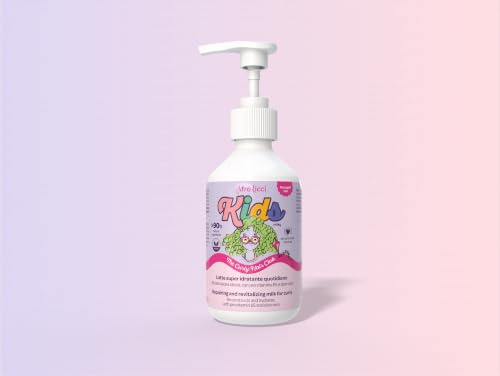 AfroRicci AfroRicci Kids Vaniglia Latte Super Idratante Quotidiano con Olio di Argan - per Capelli Secchi, Aridi Dei Bambini 250ml, Idrata, Districa, Made in Italy